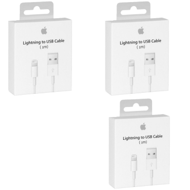 3 כבלים מקורי Apple Lightning to USB