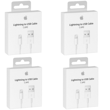 4 כבלים מקורי Apple Lightning to USB